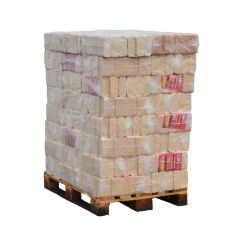 Holzbriketts auf Palette